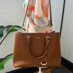 Ralph Lauren Lauren Tan Leather Tote Bag - Excellent Condition